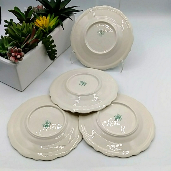 🦚 HP! 4 Syracuse China Blossom Floral Plates. Vintage USA - Picture 4 of 7